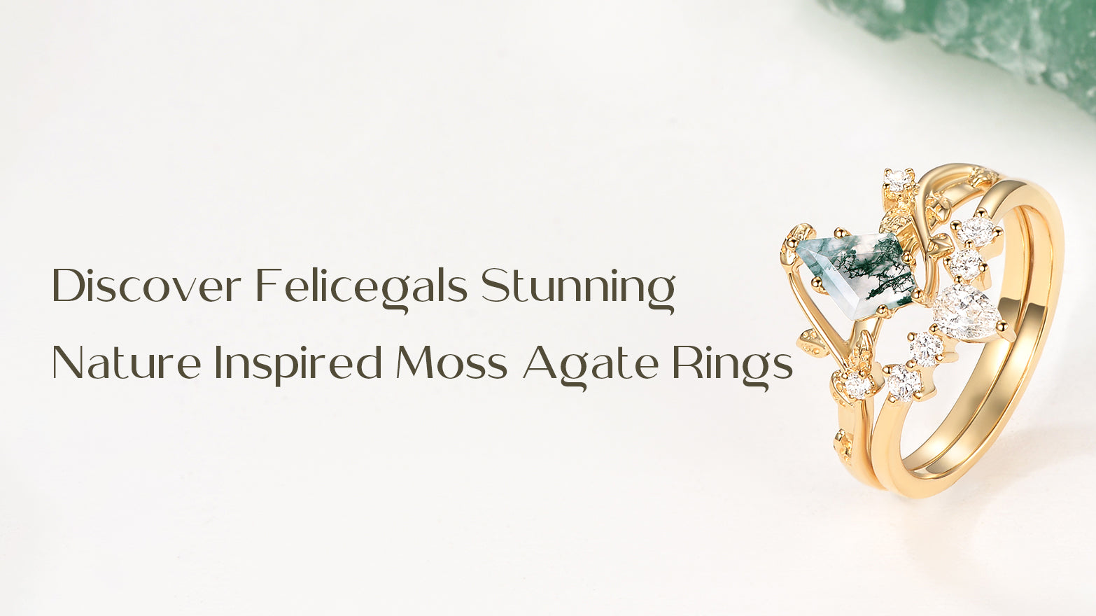 Discover Felicegals Stunning Nature Inspired Moss Agate Rings
