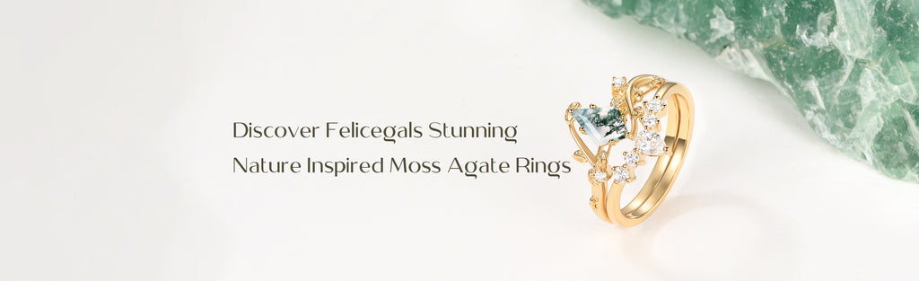 Discover Felicegals Stunning Nature Inspired Moss Agate Rings