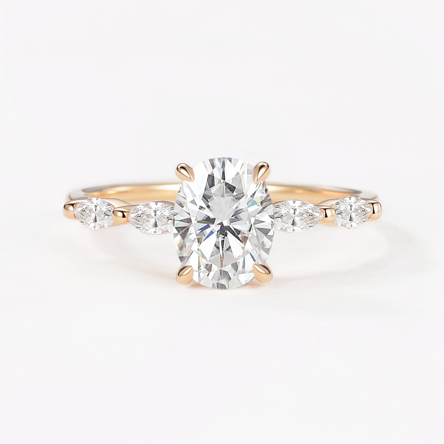 1.5ct Oval Moissanite Vintage Solitaire Ring - Elizabeth