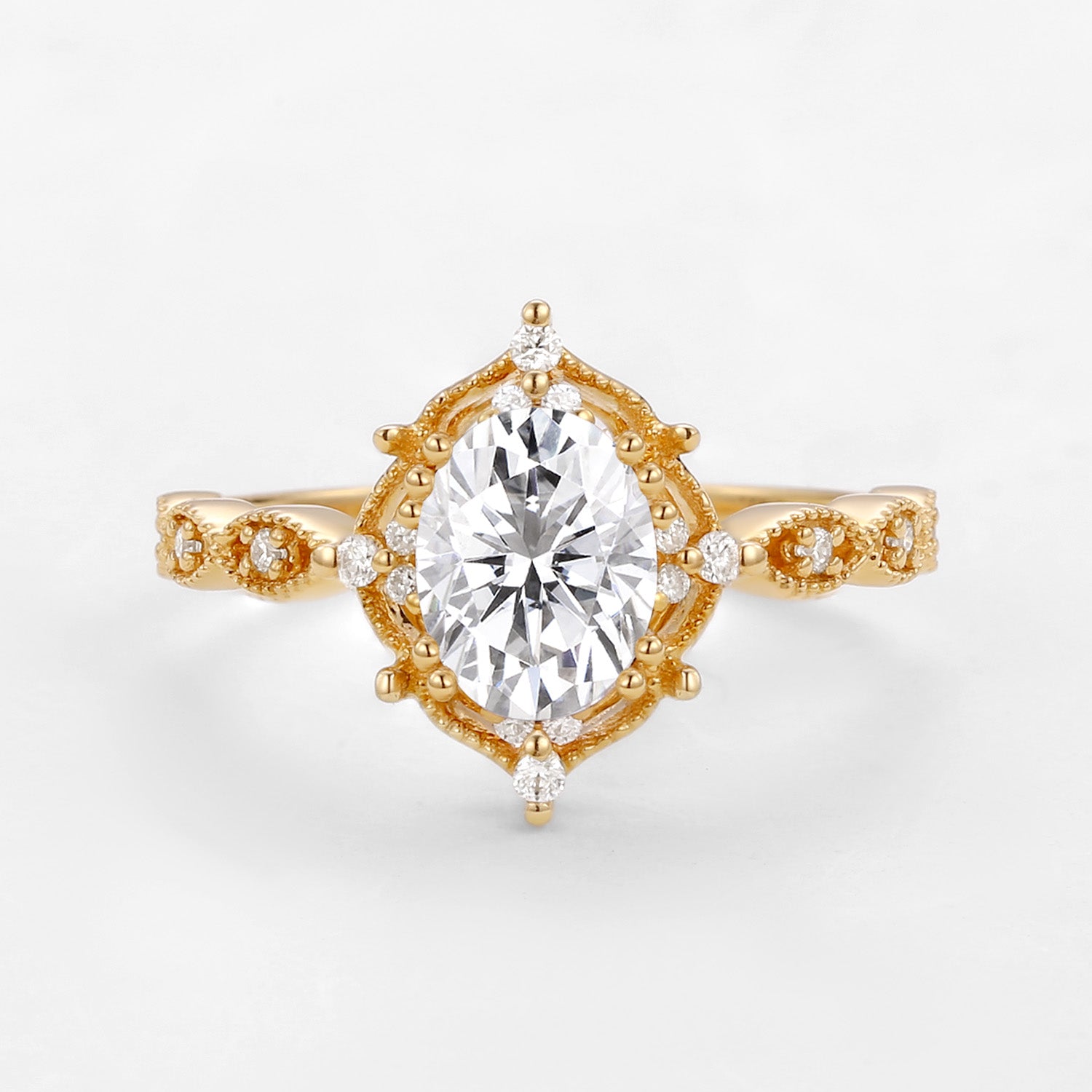 1.5ct Moissanite Signature Vintage Engagement Ring - The ‘Charlotte’ Ring