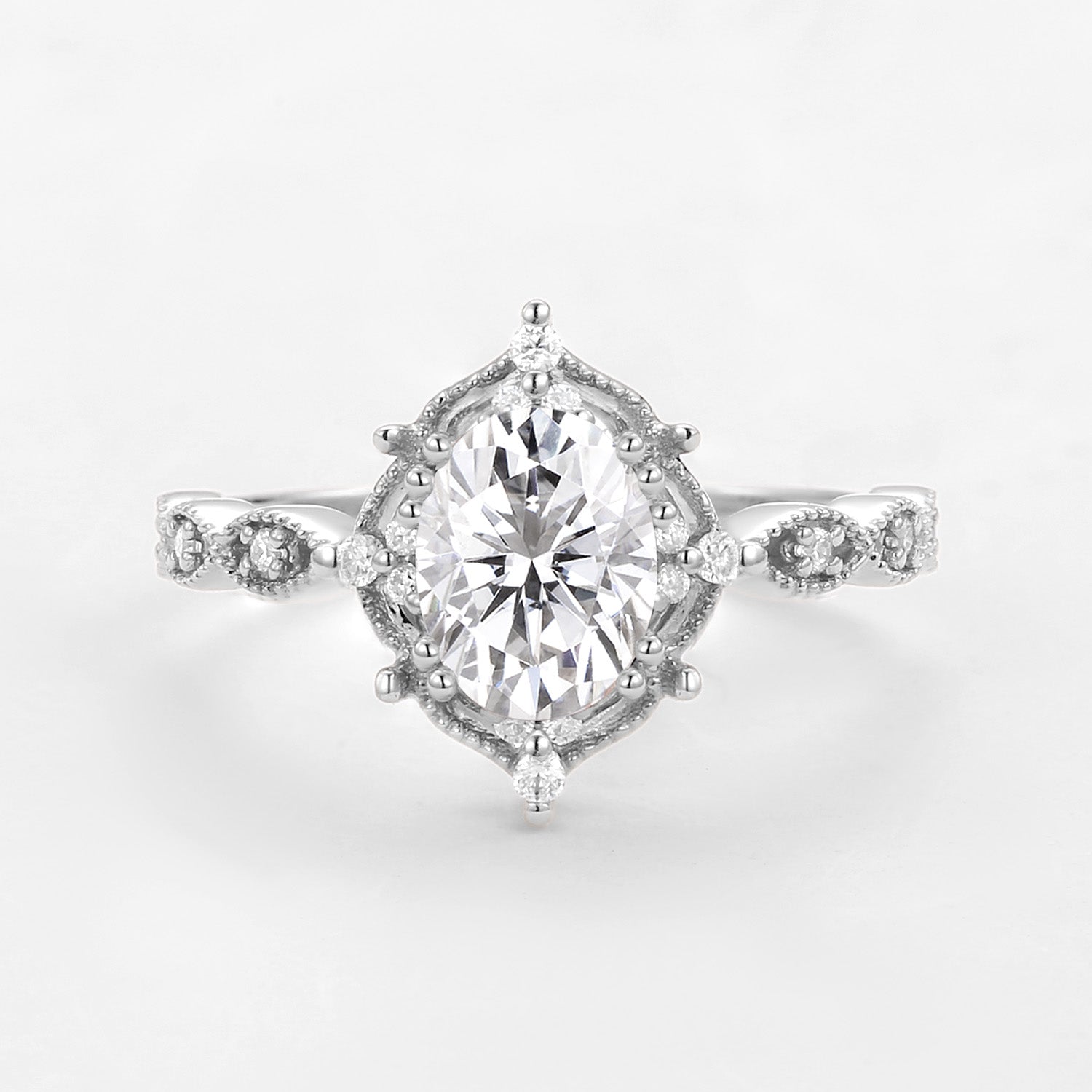 1.5ct Moissanite Signature Vintage Engagement Ring - The ‘Charlotte’ Ring