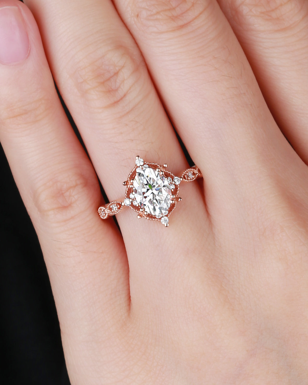 1.5ct Moissanite Signature Vintage Engagement Ring - The ‘Charlotte’ Ring