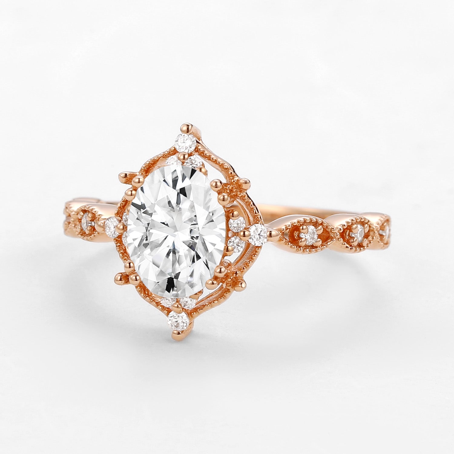 1.5ct Moissanite Signature Vintage Engagement Ring - The ‘Charlotte’ Ring