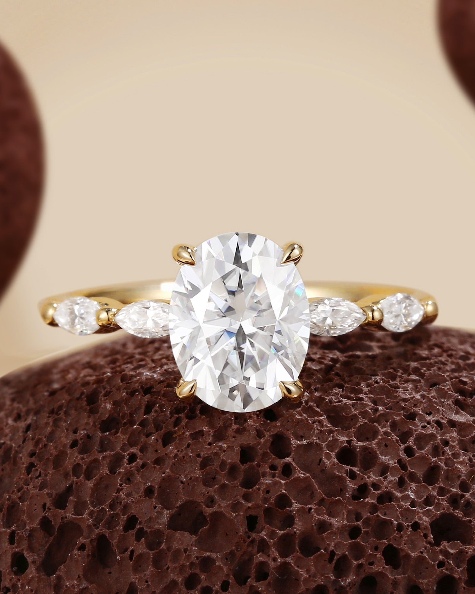 1.5ct Oval Moissanite Vintage Solitaire Ring - Elizabeth