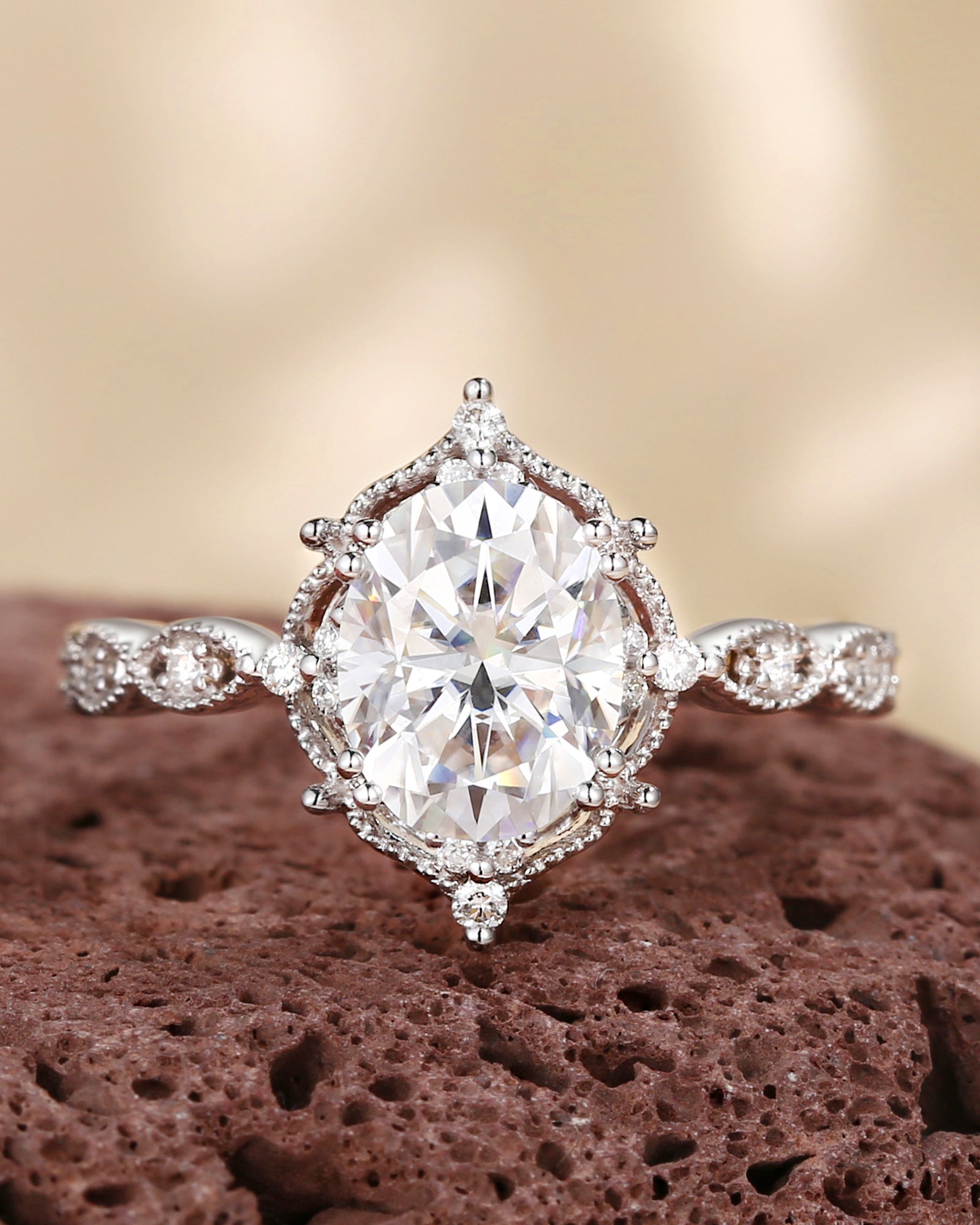 1.5ct Moissanite Signature Vintage Engagement Ring - The ‘Charlotte’ Ring
