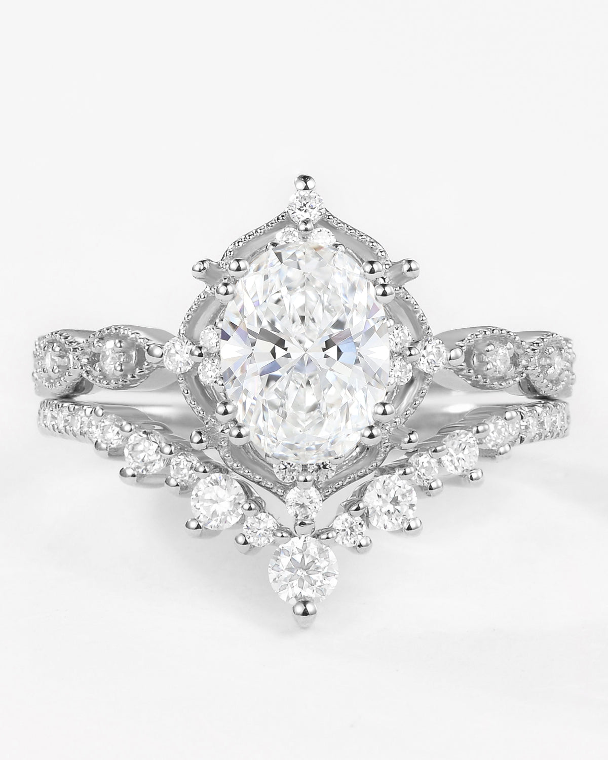 1.5ct Signature Vintage Lab Grown Diamond Ring Set