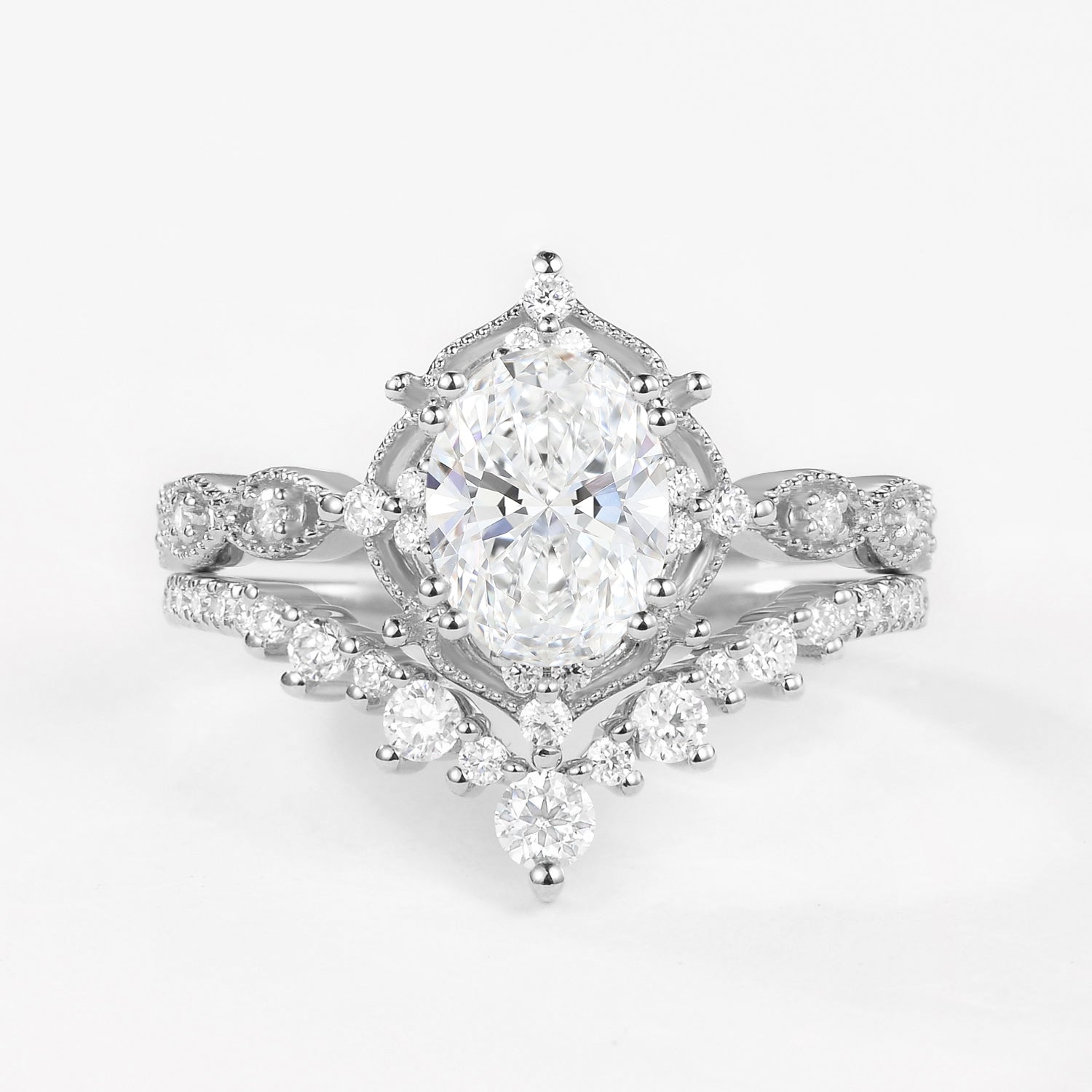 1.5ct Signature Vintage Lab Grown Diamond Ring Set