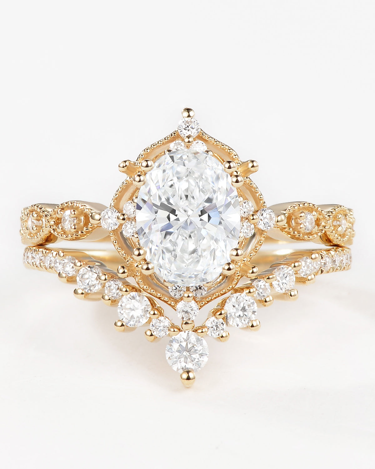 1.5ct Signature Vintage Lab Grown Diamond Ring Set