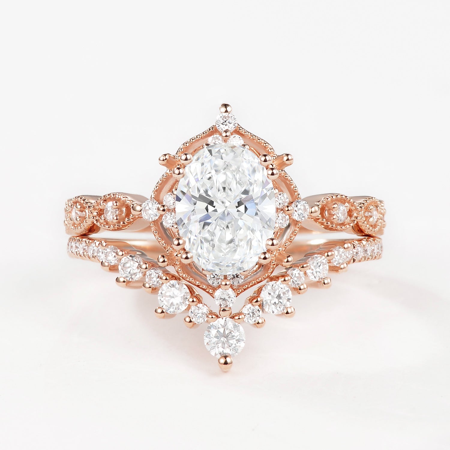 1.5ct Signature Vintage Lab Grown Diamond Ring Set