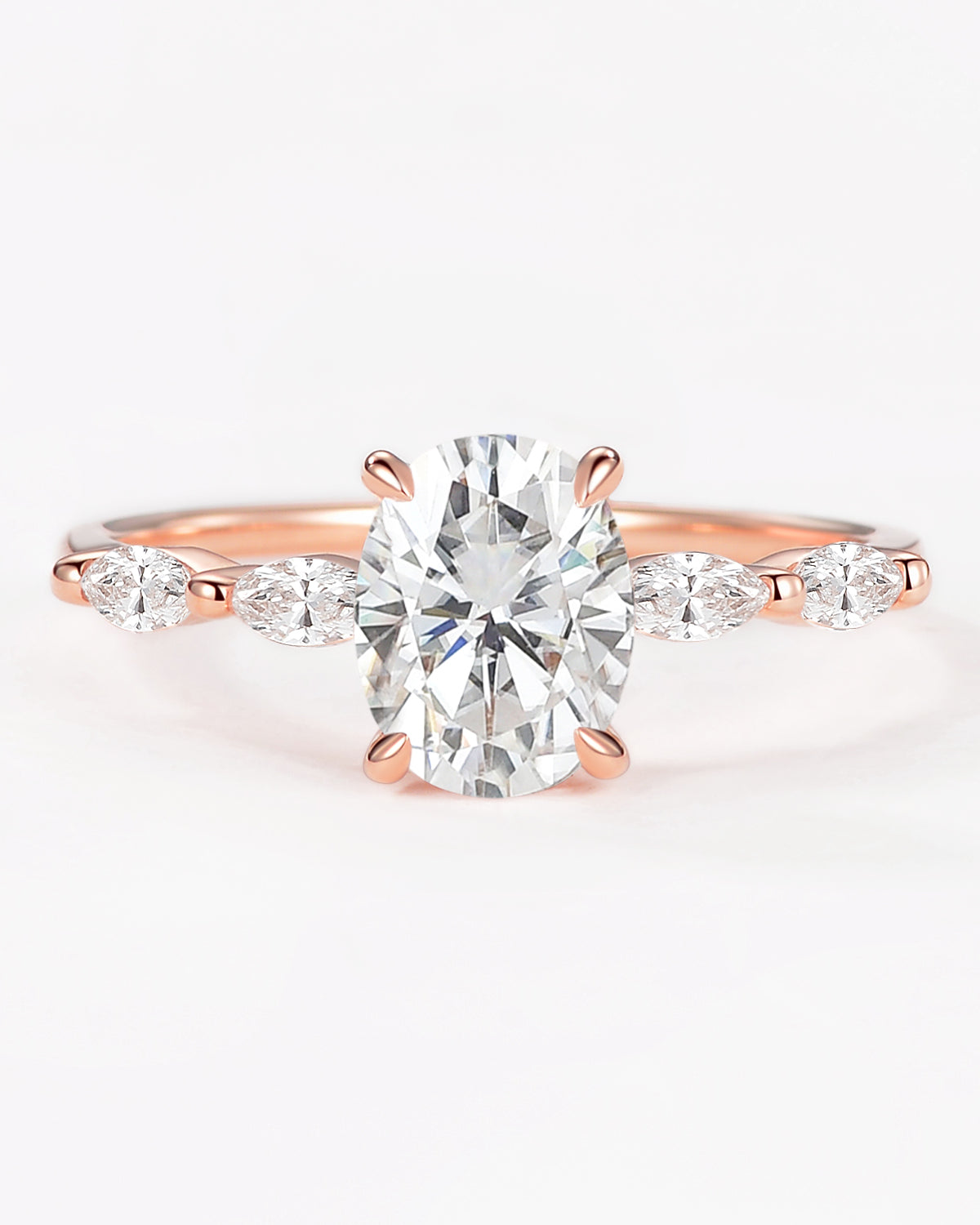 1.5ct Oval Moissanite Vintage Solitaire Ring - Elizabeth