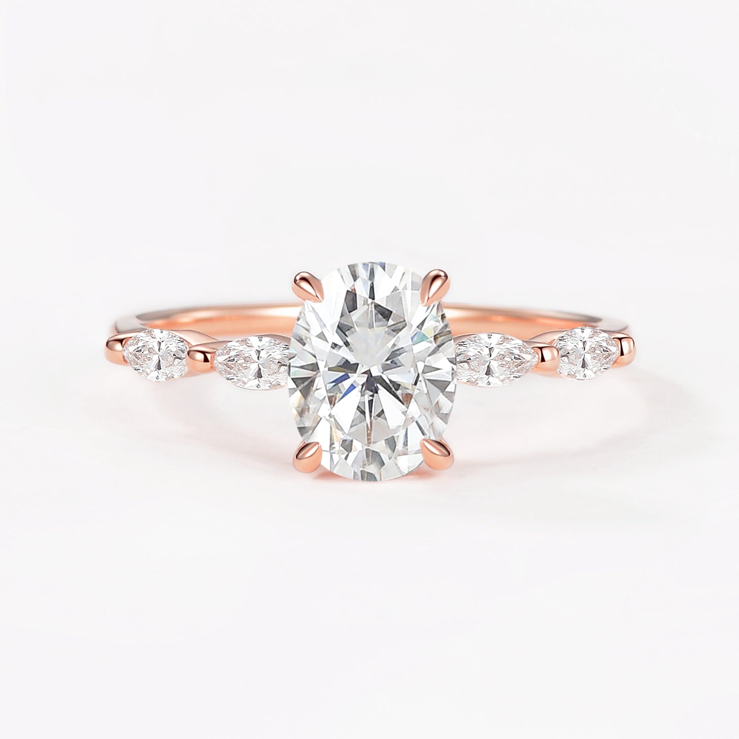 1.5ct Oval Moissanite Vintage Solitaire Ring - Elizabeth