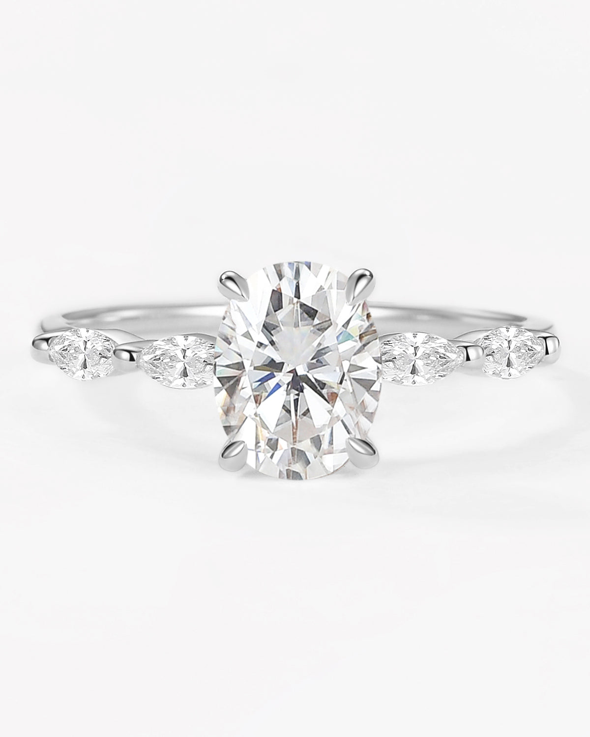 1.5ct Oval Moissanite Vintage Solitaire Ring - Elizabeth