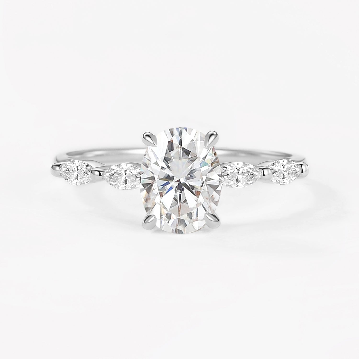 1.5ct Oval Moissanite Vintage Solitaire Ring - Elizabeth