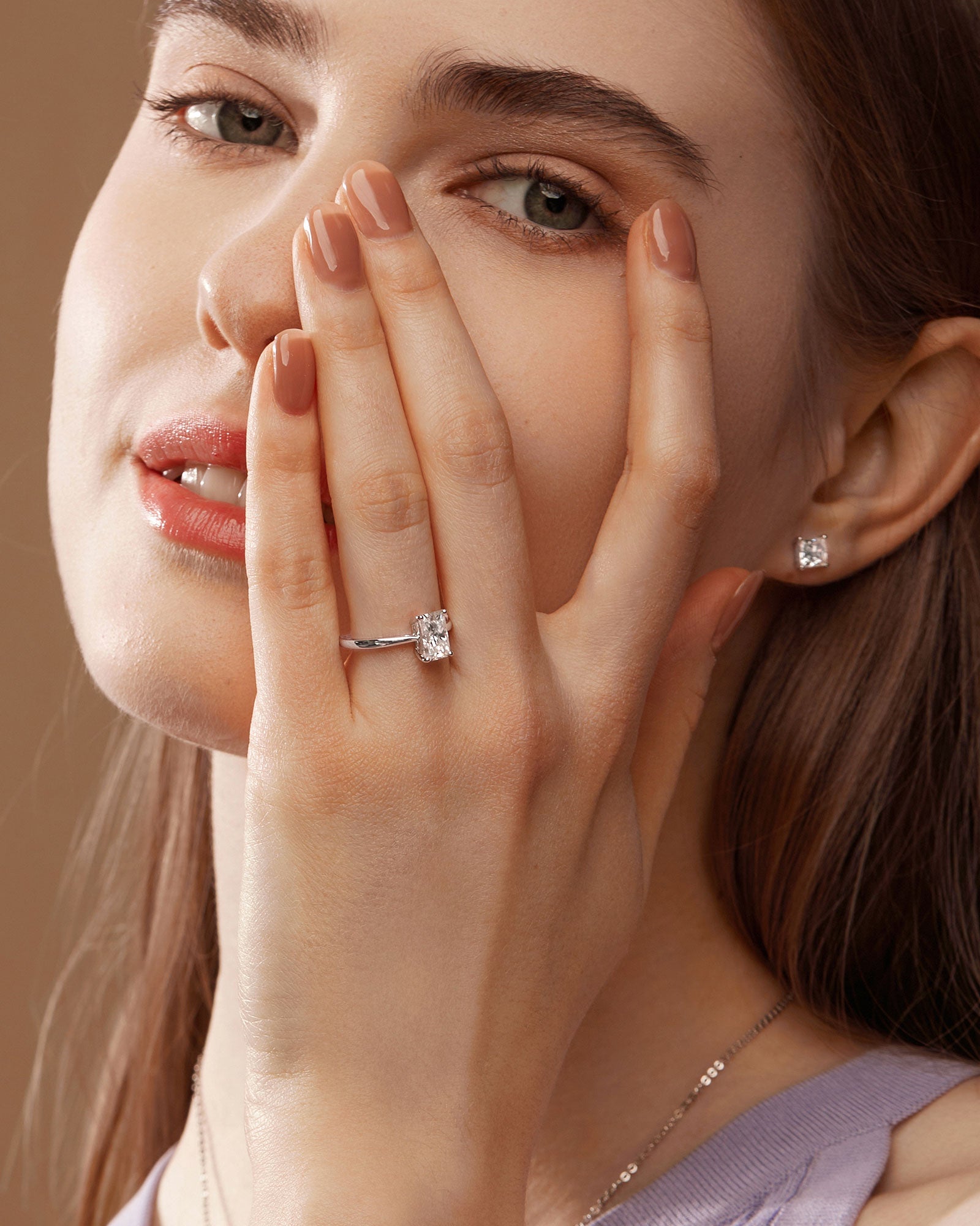 2.0ct Baguette Cut Moissanite Classic Solitaire Ring - Felicegals 丨Wedding ring 丨Fashion ring 丨Diamond ring 丨Gemstone ring