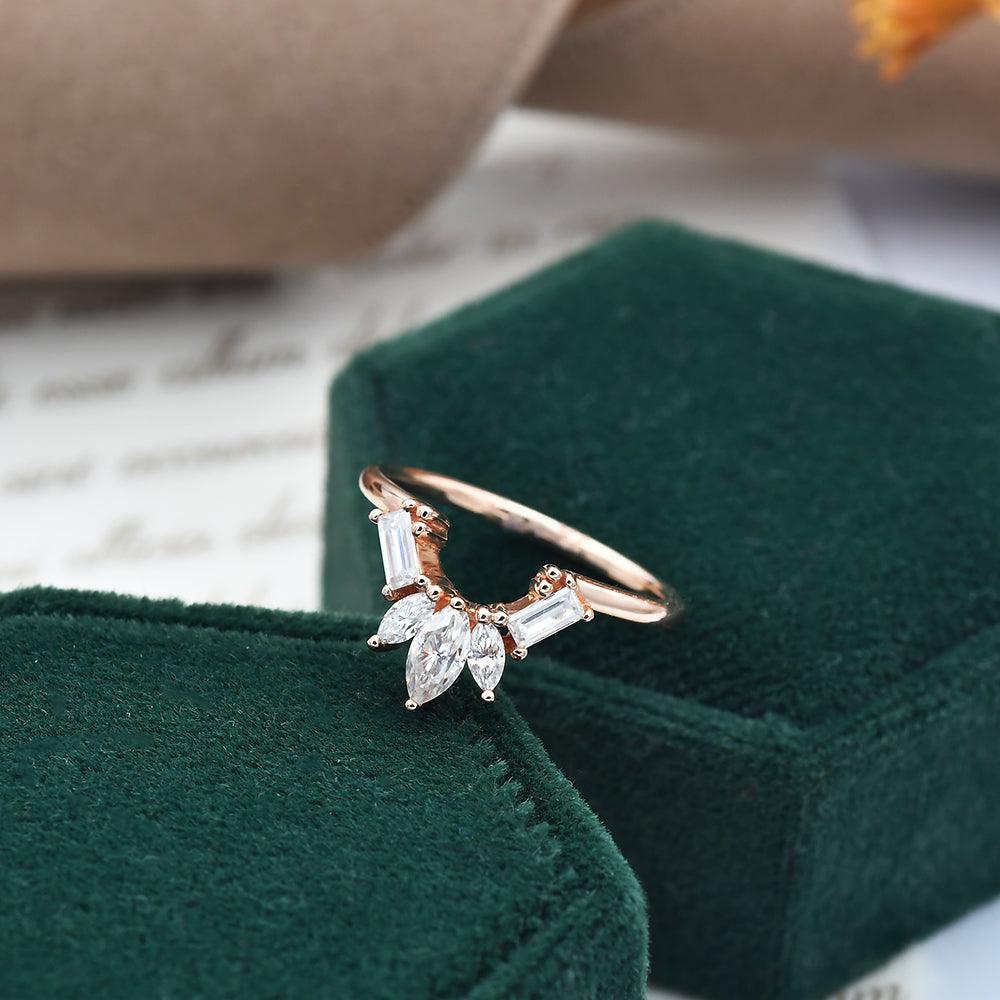 Felicegals Marquise & Baguette Statement Band - Felicegals 丨Wedding ring 丨Fashion ring 丨Diamond ring 丨Gemstone ring-Rings-Felicegals 丨Wedding ring 丨Fashion ring 丨Diamond ring 丨Gemstone ring