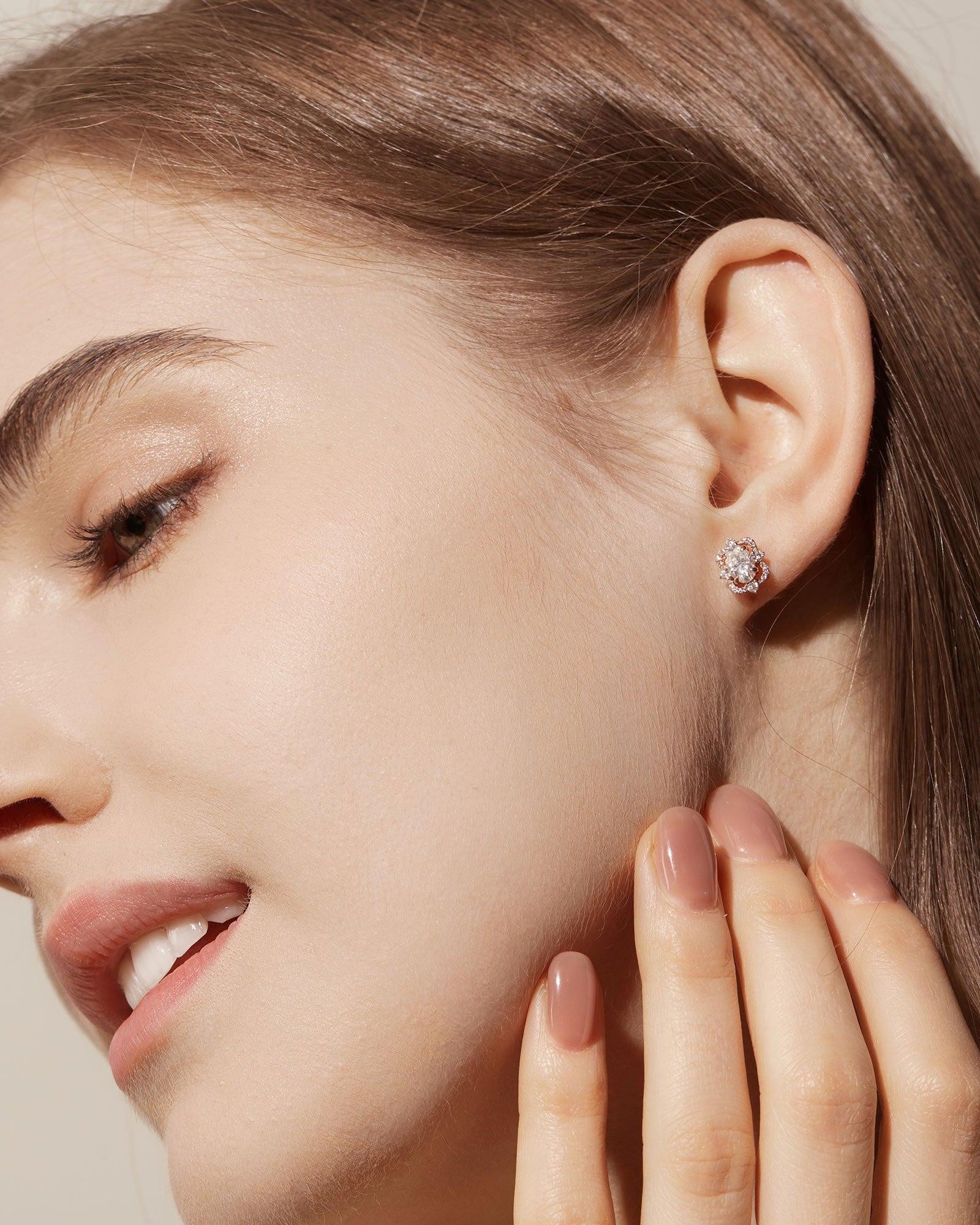 Felicegals Moissanite Byzantine Art-deco Earrings - Felicegals 丨Wedding ring 丨Fashion ring 丨Diamond ring 丨Gemstone ring