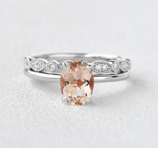 Payment Plans for Myrna Hernandez / Oval Cut Morganite Solitaire Rose Gold Ring Set 2pcs US 6.5 - Felicegals 丨Wedding ring 丨Fashion ring 丨Diamond ring 丨Gemstone ring--Felicegals 丨Wedding ring 丨Fashion ring 丨Diamond ring 丨Gemstone ring