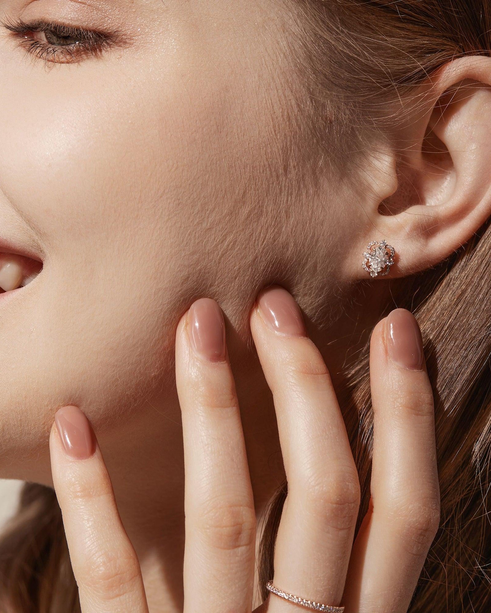 Felicegals Moissanite Byzantine Art-deco Earrings - Felicegals 丨Wedding ring 丨Fashion ring 丨Diamond ring 丨Gemstone ring