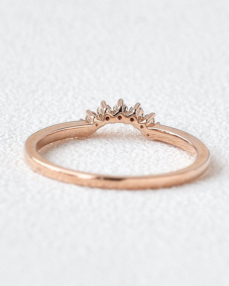 Moissanite Rose Gold Wedding Ring - Felicegals