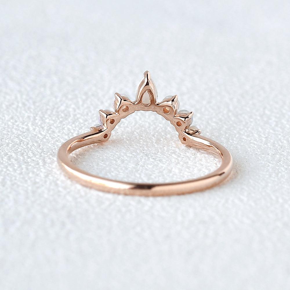 Pear Shaped Opal Stacking Ring - Felicegals