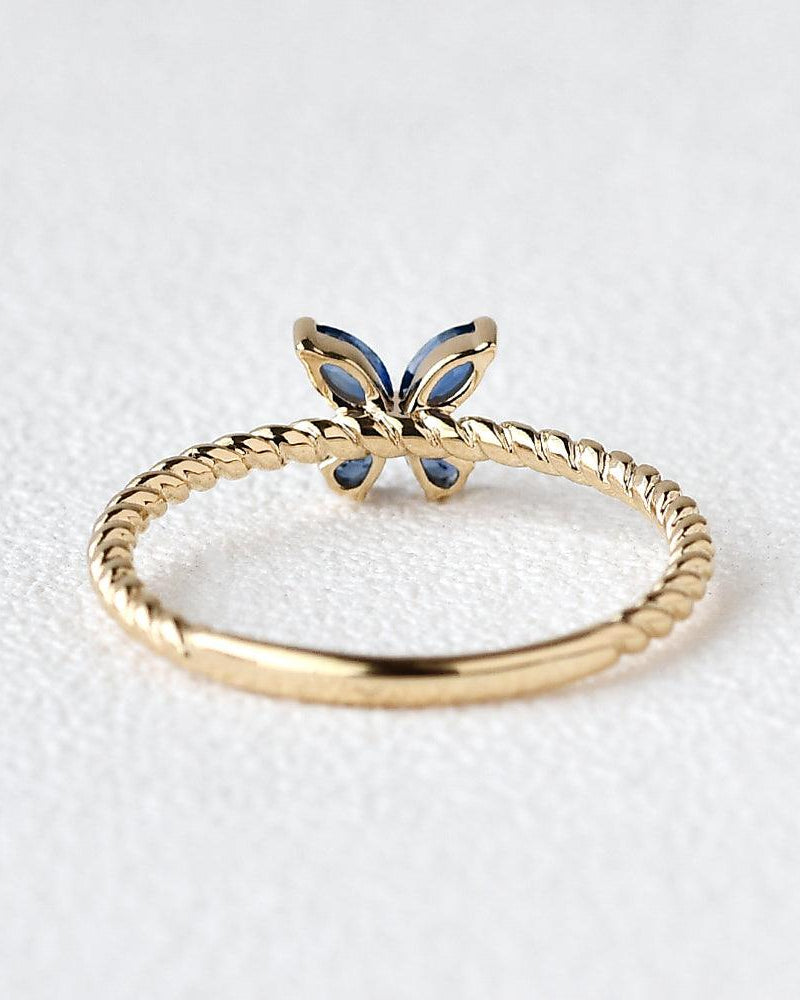 Natural Sapphire Yellow & Rose Gold Ring - Felicegals