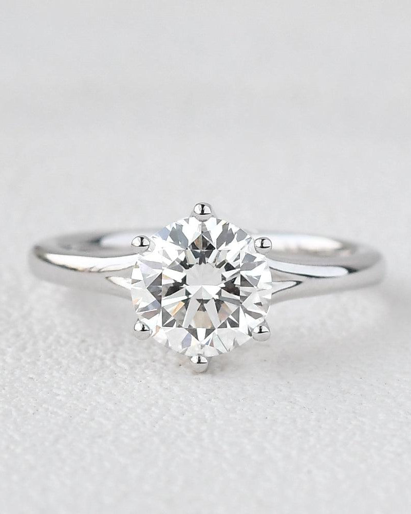 Classic Six Prongs Solitaire Ring - Felicegals