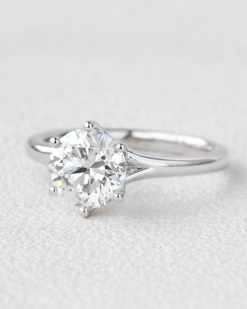 Classic Six Prongs Solitaire Ring - Felicegals
