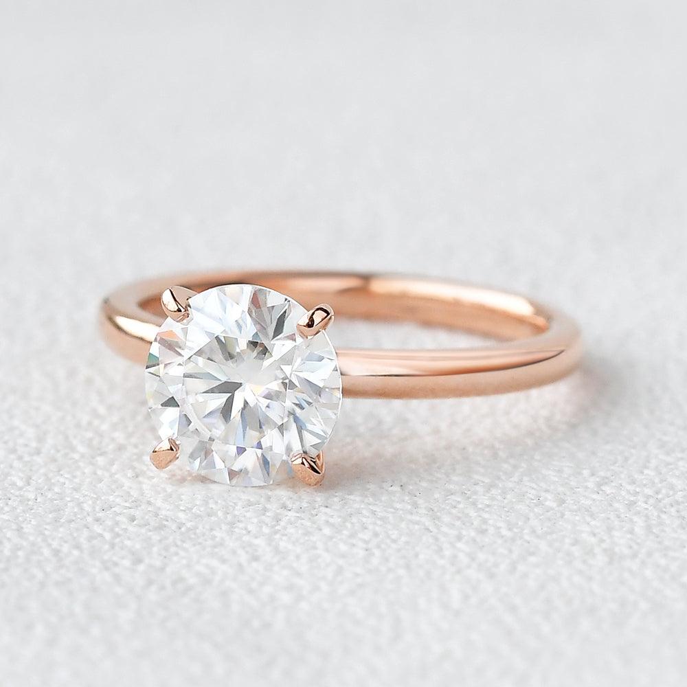 2CT Classic Four Prongs Solitaire Ring - Felicegals