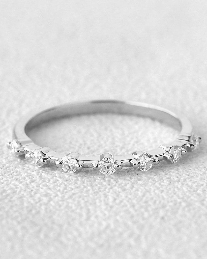 Minimalist Moissanite Wedding Band - Felicegals