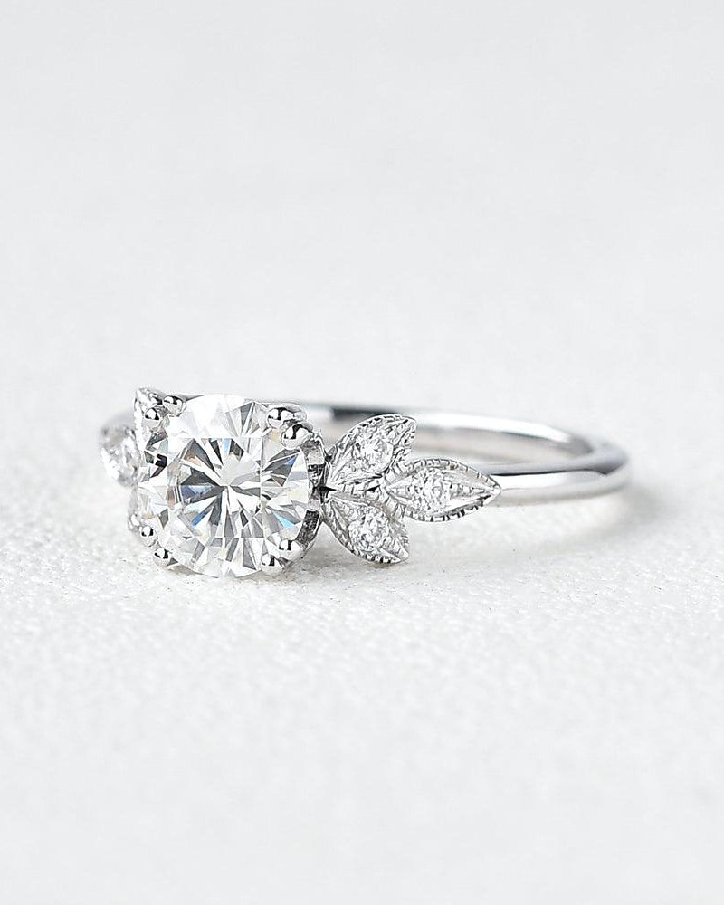 6.5mm Moissanite White Gold Ring - Felicegals