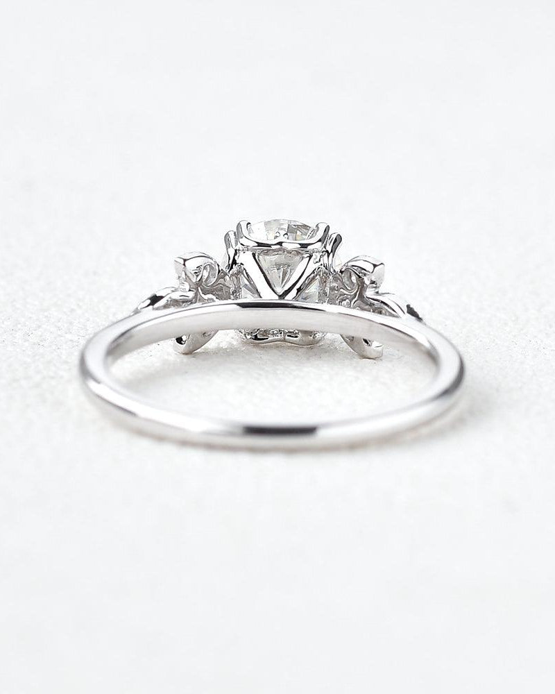 6.5mm Moissanite White Gold Ring - Felicegals