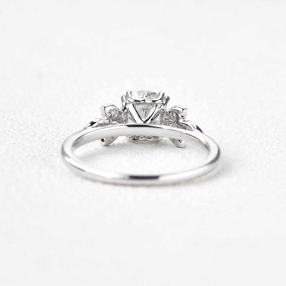6.5mm Moissanite White Gold Ring - Felicegals