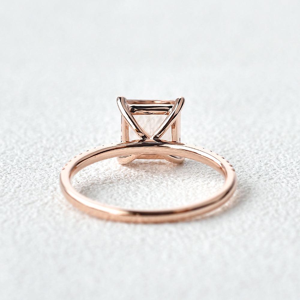 7mm Peachy Morganite Rose Gold Ring - Felicegals