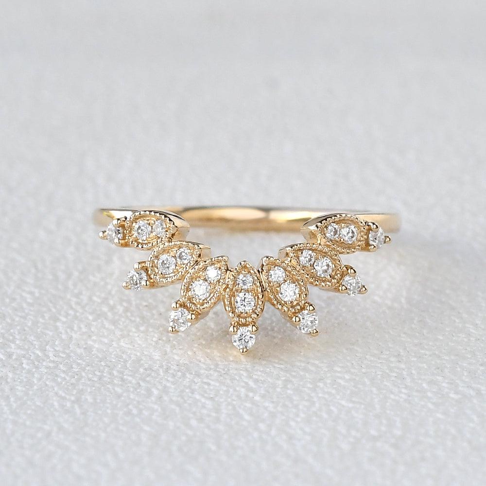 Round Cut Moissanite Cluster Ring - Felicegals