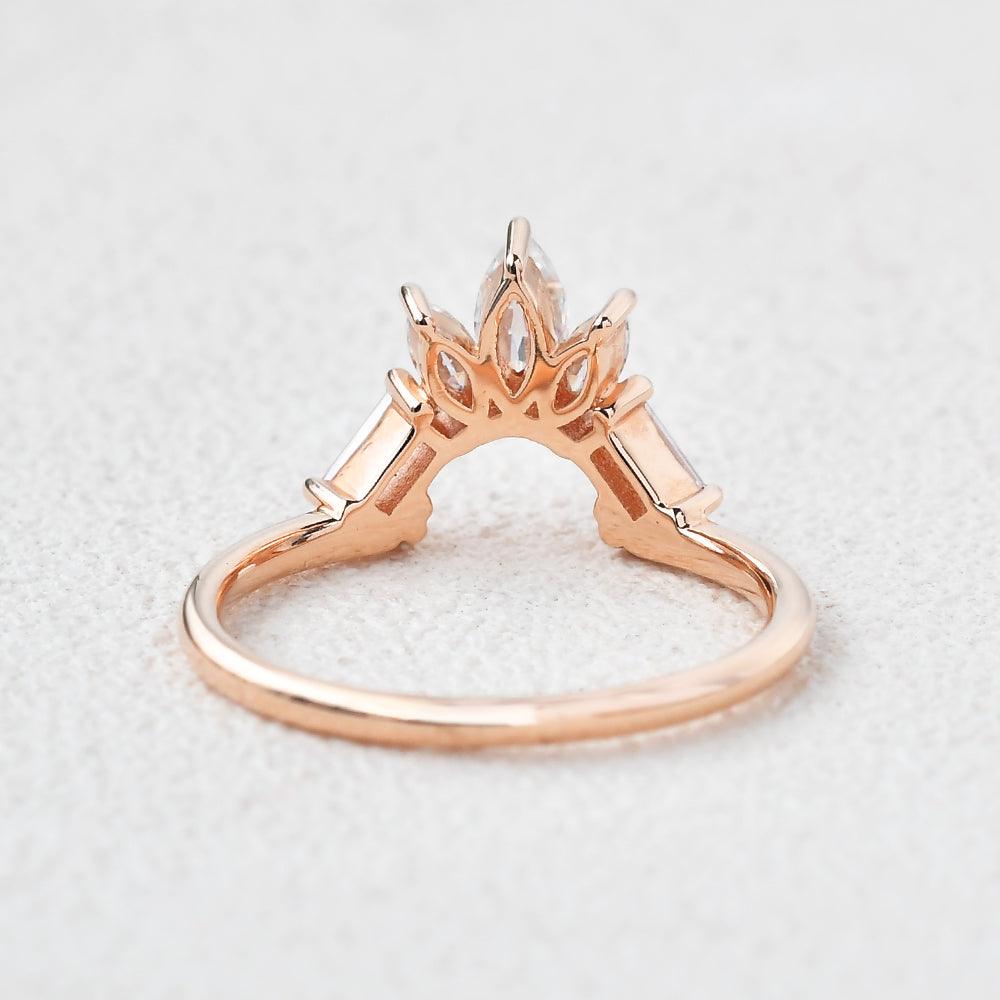 Felicegals Marquise & Baguette Statement Band - Felicegals 丨Wedding ring 丨Fashion ring 丨Diamond ring 丨Gemstone ring-Rings-Felicegals 丨Wedding ring 丨Fashion ring 丨Diamond ring 丨Gemstone ring