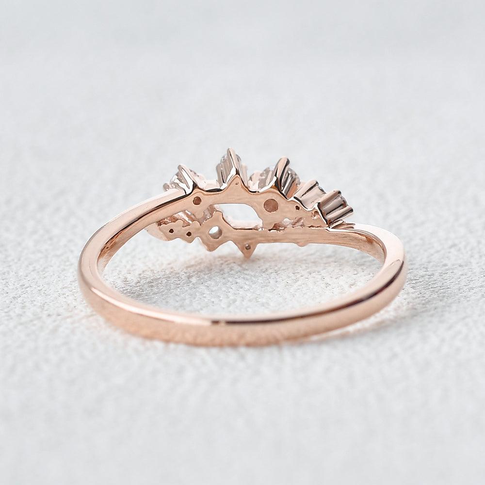 Moissanite Stacking Band Rose Gold Ring - Felicegals