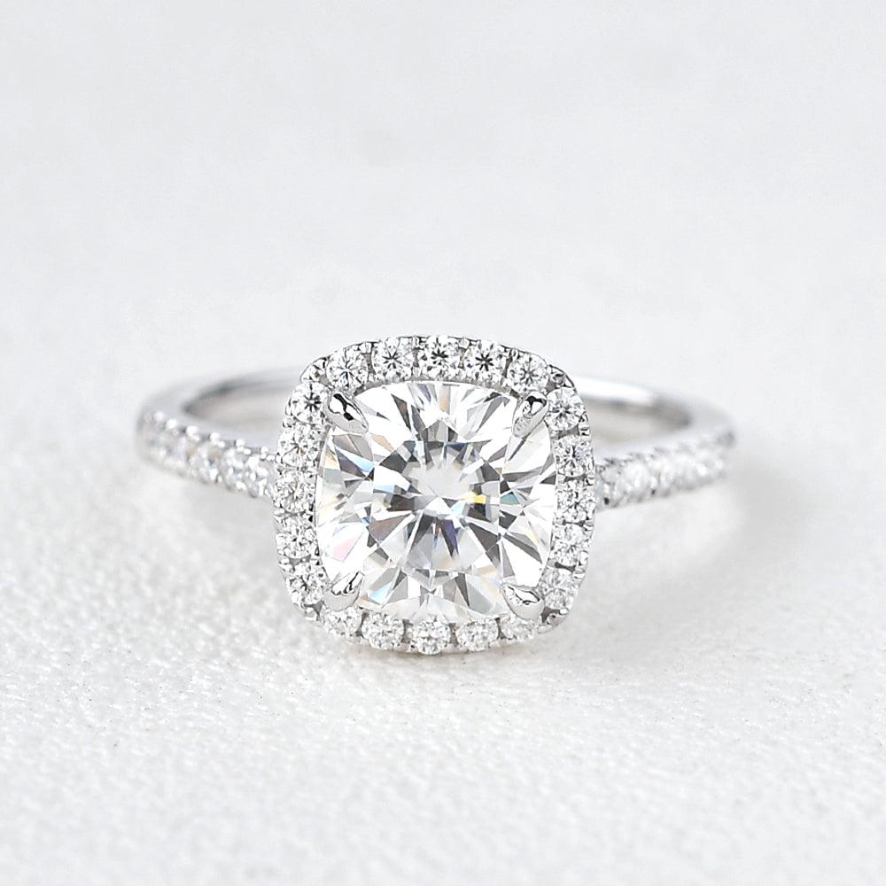 2.5ct Moissanite Stacking White Gold Ring - Felicegals