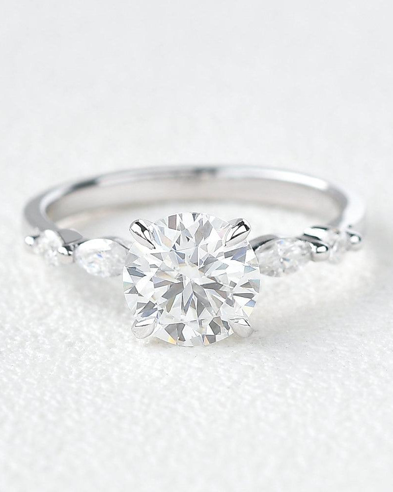 1.2ct Moissanite White Gold Four Prongs Ring - Felicegals