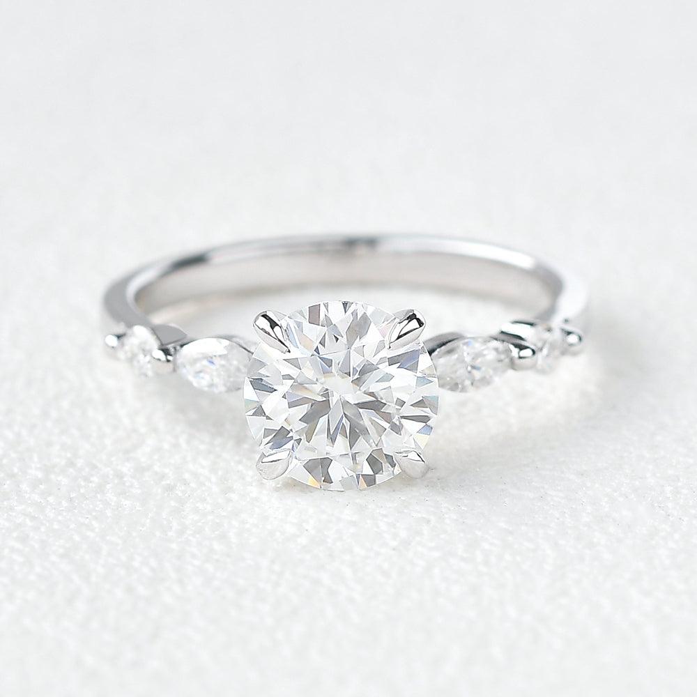 1.2ct Moissanite White Gold Four Prongs Ring - Felicegals