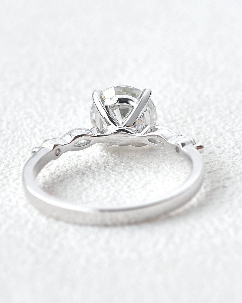 1.2ct Moissanite White Gold Four Prongs Ring - Felicegals