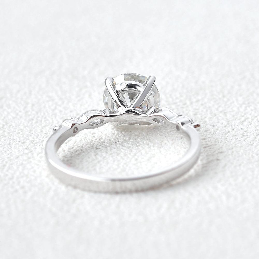 1.2ct Moissanite White Gold Four Prongs Ring - Felicegals