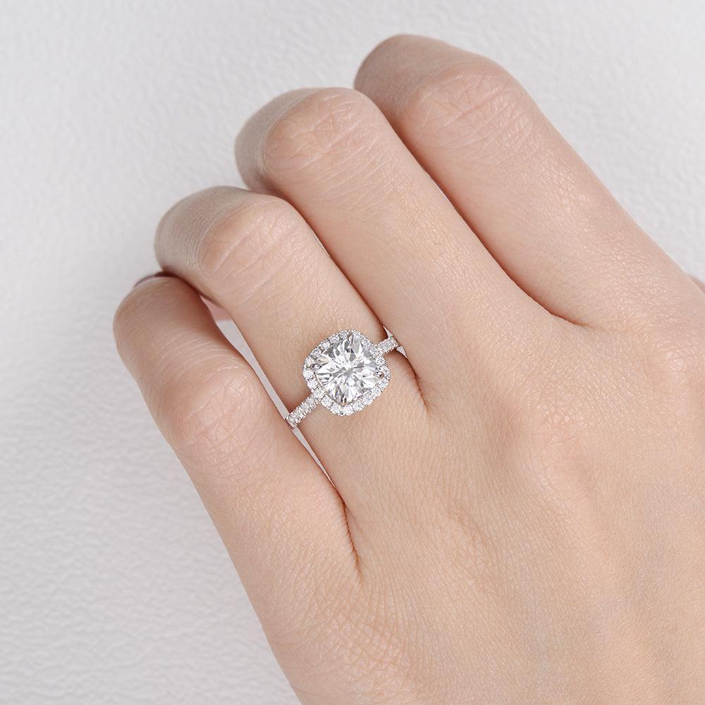 2.5ct Moissanite Stacking White Gold Ring - Felicegals