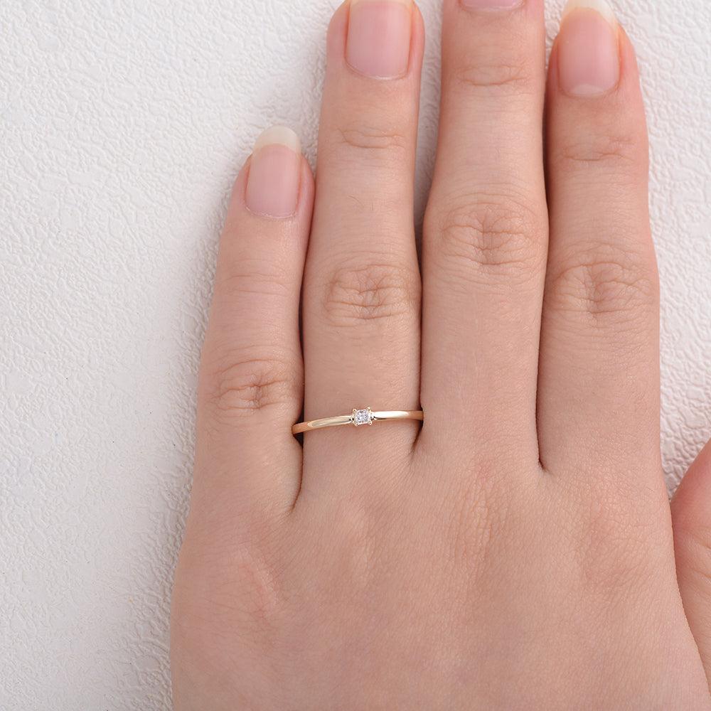 Diamond Engagement Solitaire Ring - Felicegals