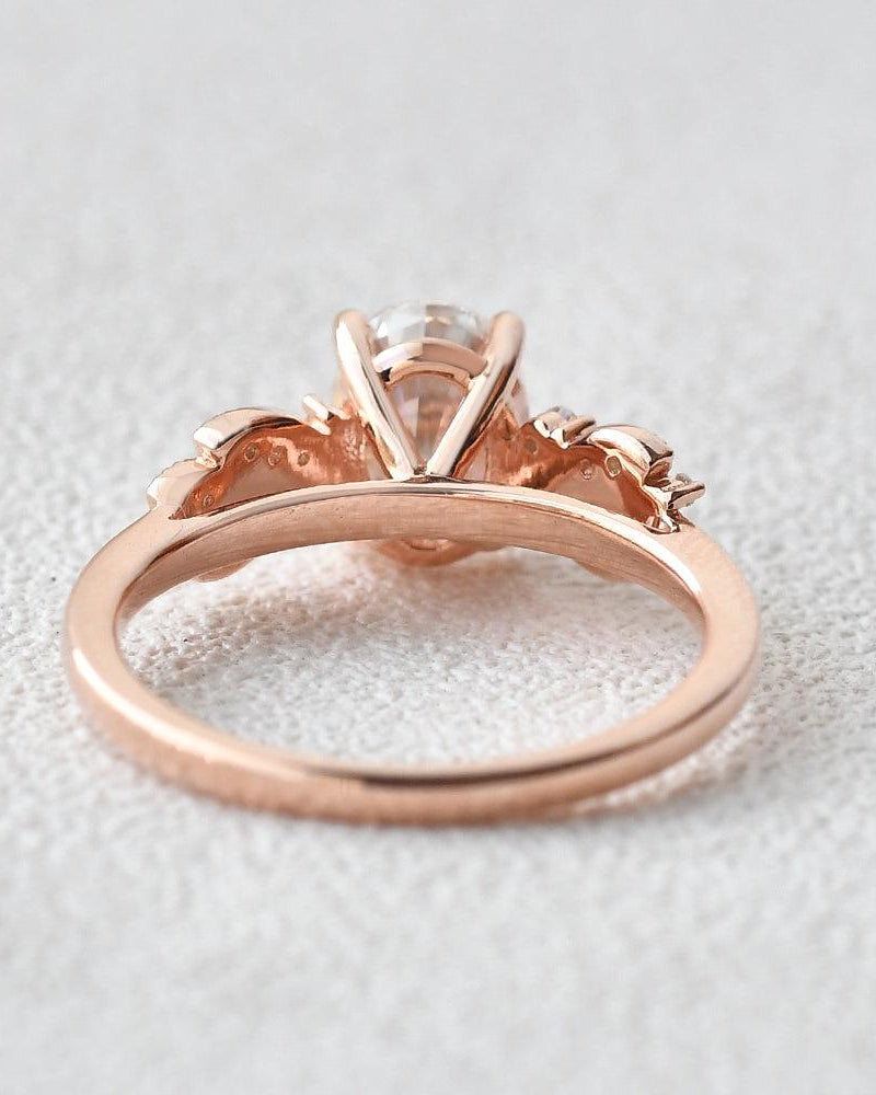 Oval Shaped Moissanite Inspired Ring - Felicegals