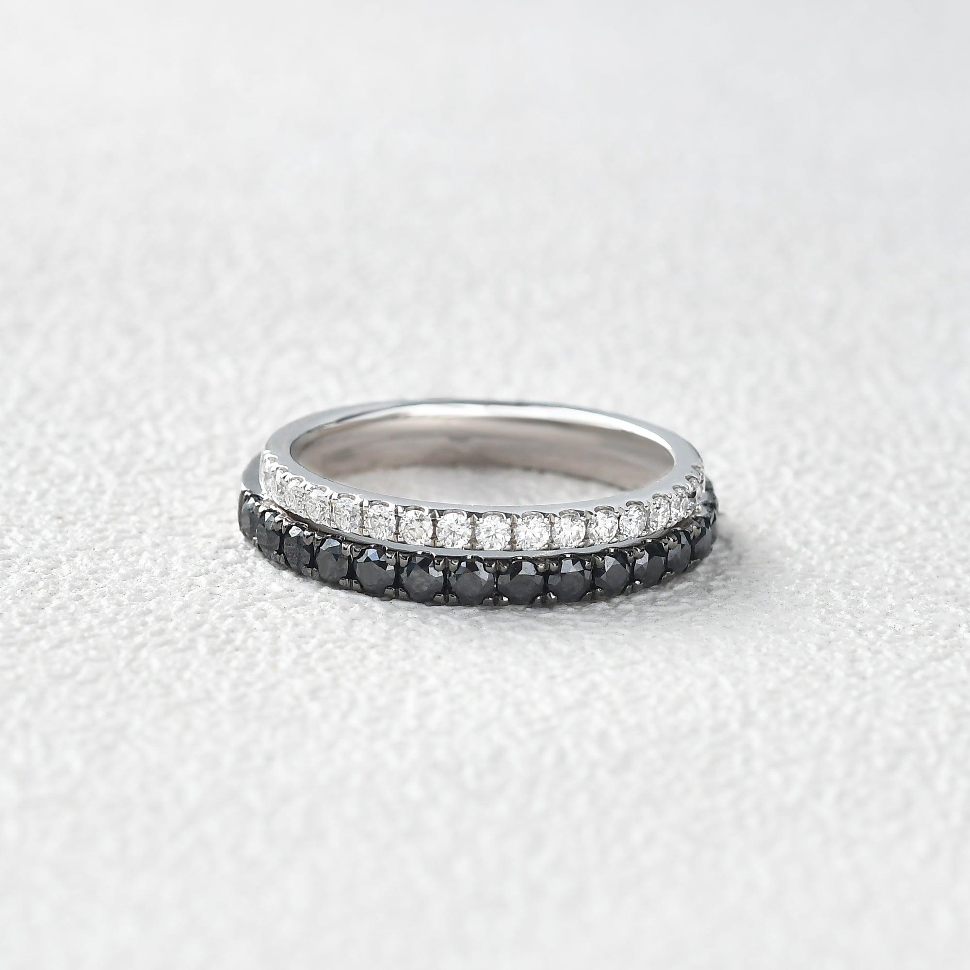 Classic Signature Moissanite Couple Gold Matching Bands - Felicegals 丨Wedding ring 丨Fashion ring 丨Diamond ring 丨Gemstone ring