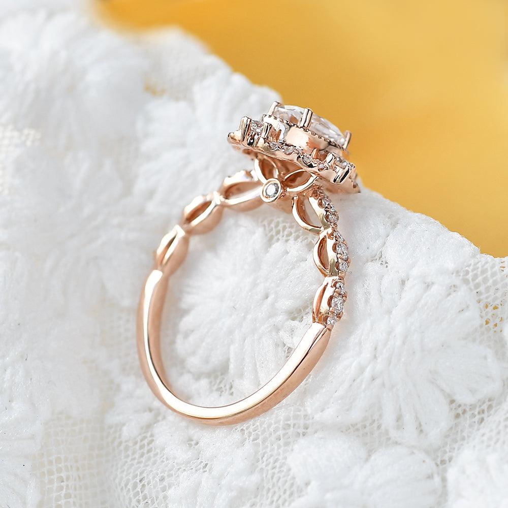 Oval Shaped Moissanite Engagement Bridal Ring - Felicegals