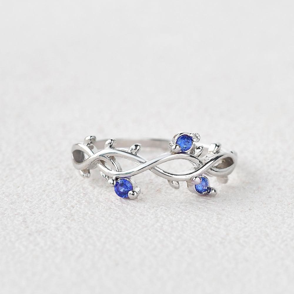 Felicegals Natural Sapphire Floral Inspired Ring - Felicegals 丨Wedding ring 丨Fashion ring 丨Diamond ring 丨Gemstone ring-Jewelry-Felicegals 丨Wedding ring 丨Fashion ring 丨Diamond ring 丨Gemstone ring