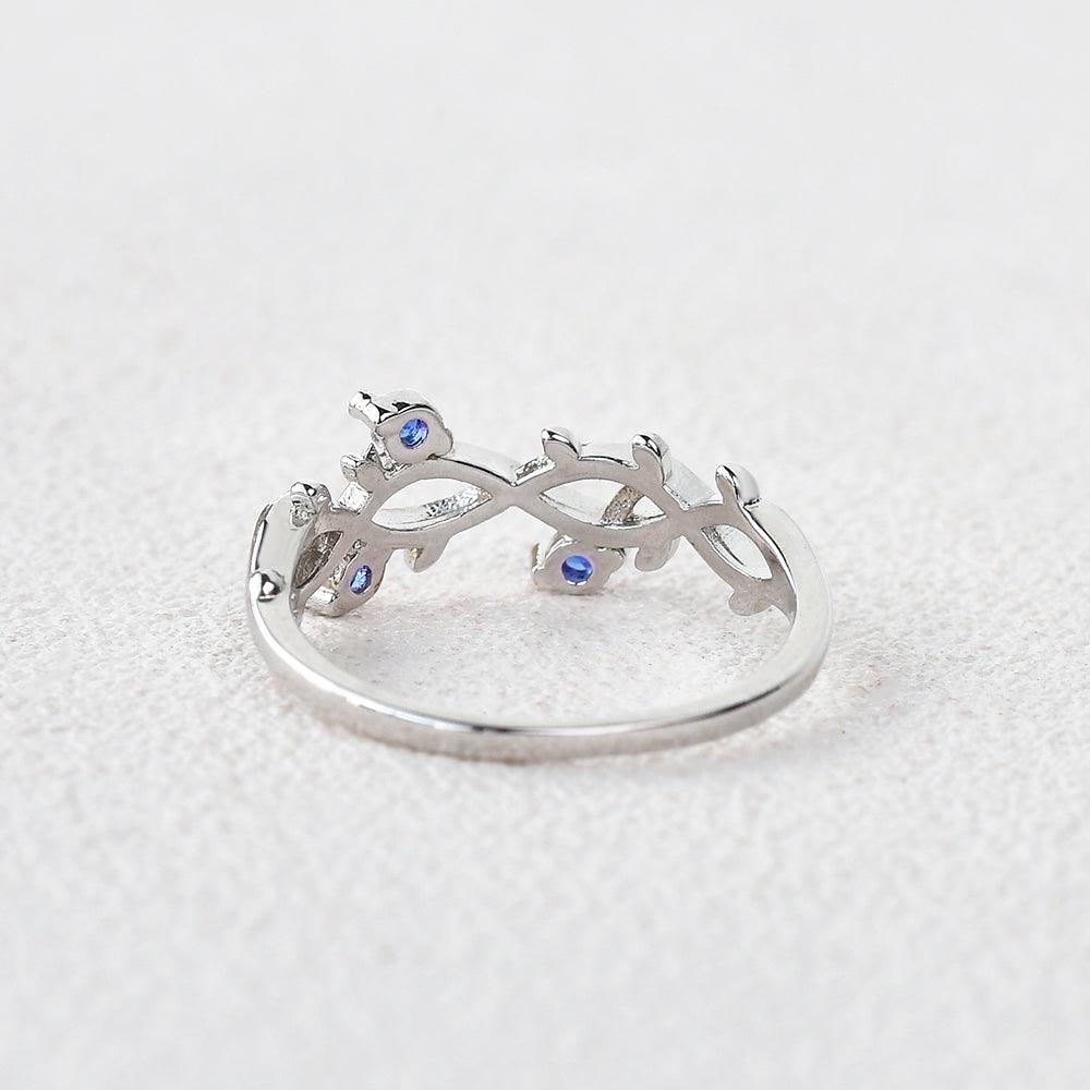 Felicegals Natural Sapphire Floral Inspired Ring - Felicegals 丨Wedding ring 丨Fashion ring 丨Diamond ring 丨Gemstone ring-Jewelry-Felicegals 丨Wedding ring 丨Fashion ring 丨Diamond ring 丨Gemstone ring