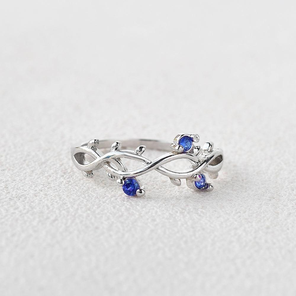 Felicegals Natural Sapphire Floral Inspired Ring - Felicegals 丨Wedding ring 丨Fashion ring 丨Diamond ring 丨Gemstone ring-Jewelry-Felicegals 丨Wedding ring 丨Fashion ring 丨Diamond ring 丨Gemstone ring