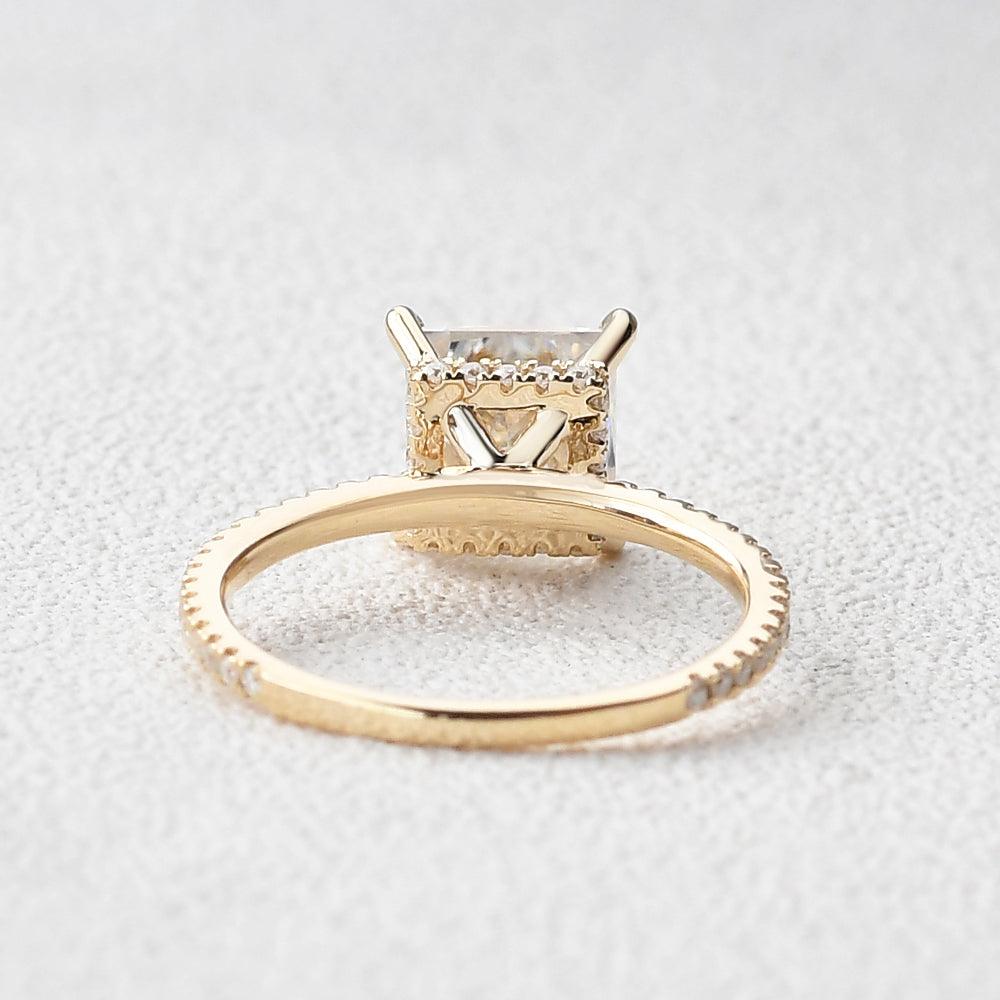 Princess Cut Moissanite Engagement Ring - Felicegals